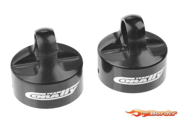Corally Shock Cap PRO - Aluminum - Hard Anodised - Black - 2 Pcs C-00180-133-1