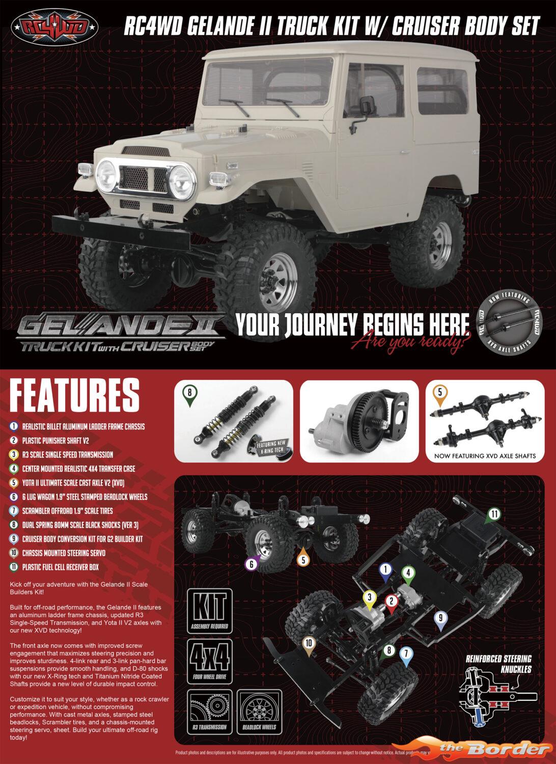 RC4WD Gelande II Kit w/Cruiser Hard Body Set RC4ZK0072 - Afbeelding 4