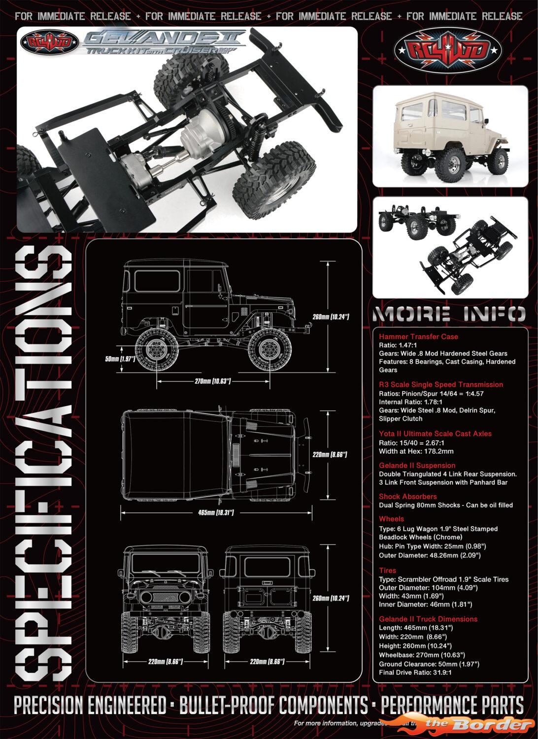 RC4WD Gelande II Kit w/Cruiser Hard Body Set RC4ZK0072 - Afbeelding 3