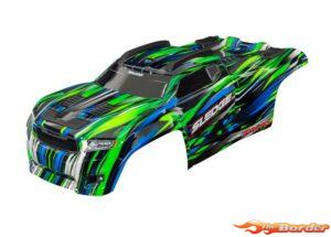 Traxxas Sledge Body Green (Prepainted, Assembled with body support/mounts) 9511-GRN
