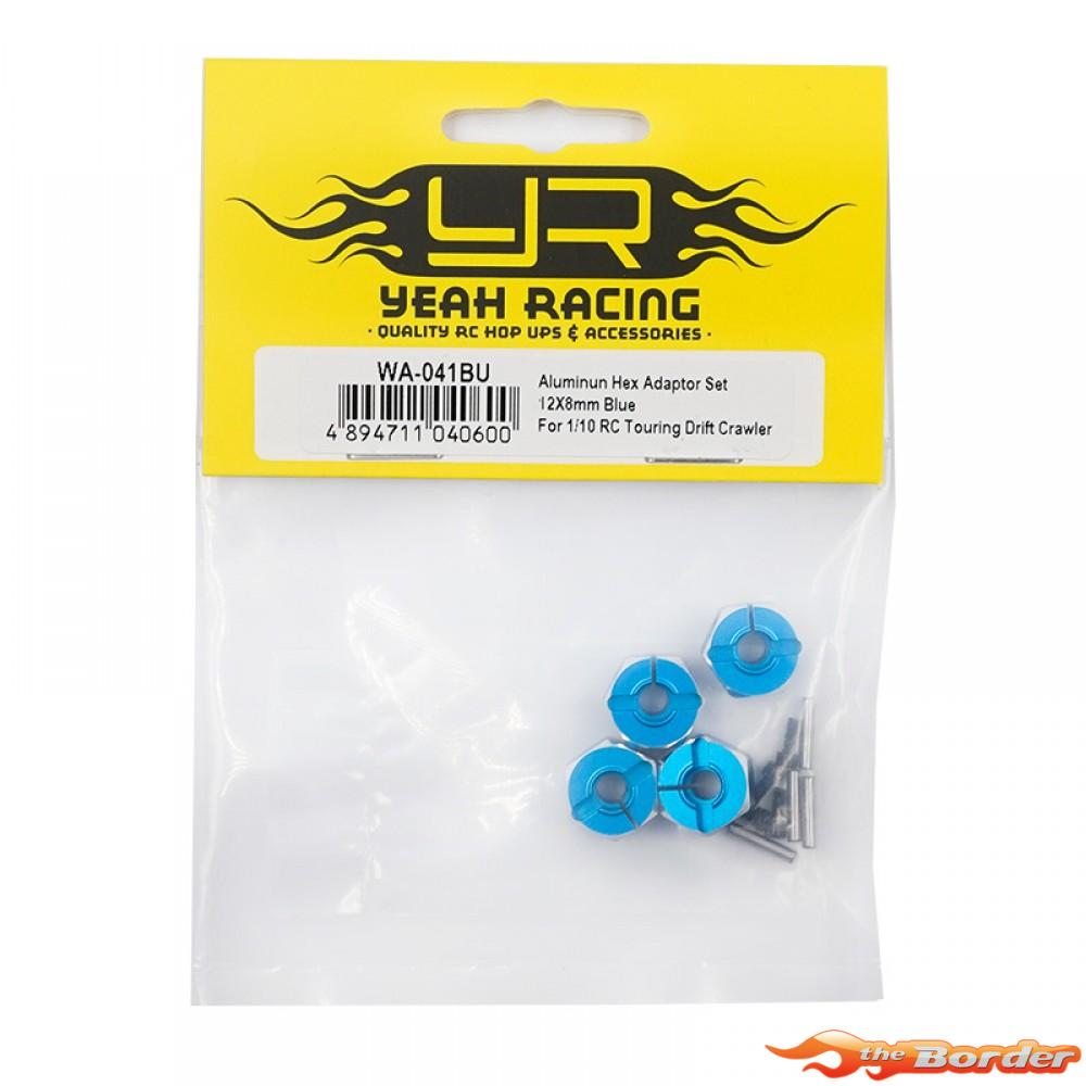 Yeah Racing Alum. Wheel Adapter Set thick 8mm (BU) for All 1/10 Touring Car WA-041