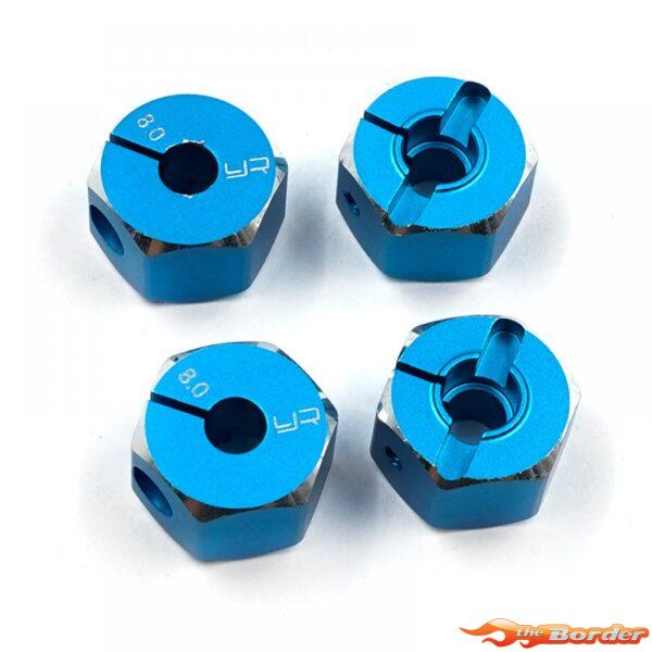 Yeah Racing Alum. Wheel Adapter Set thick 8mm (BU) for All 1/10 Touring Car WA-041