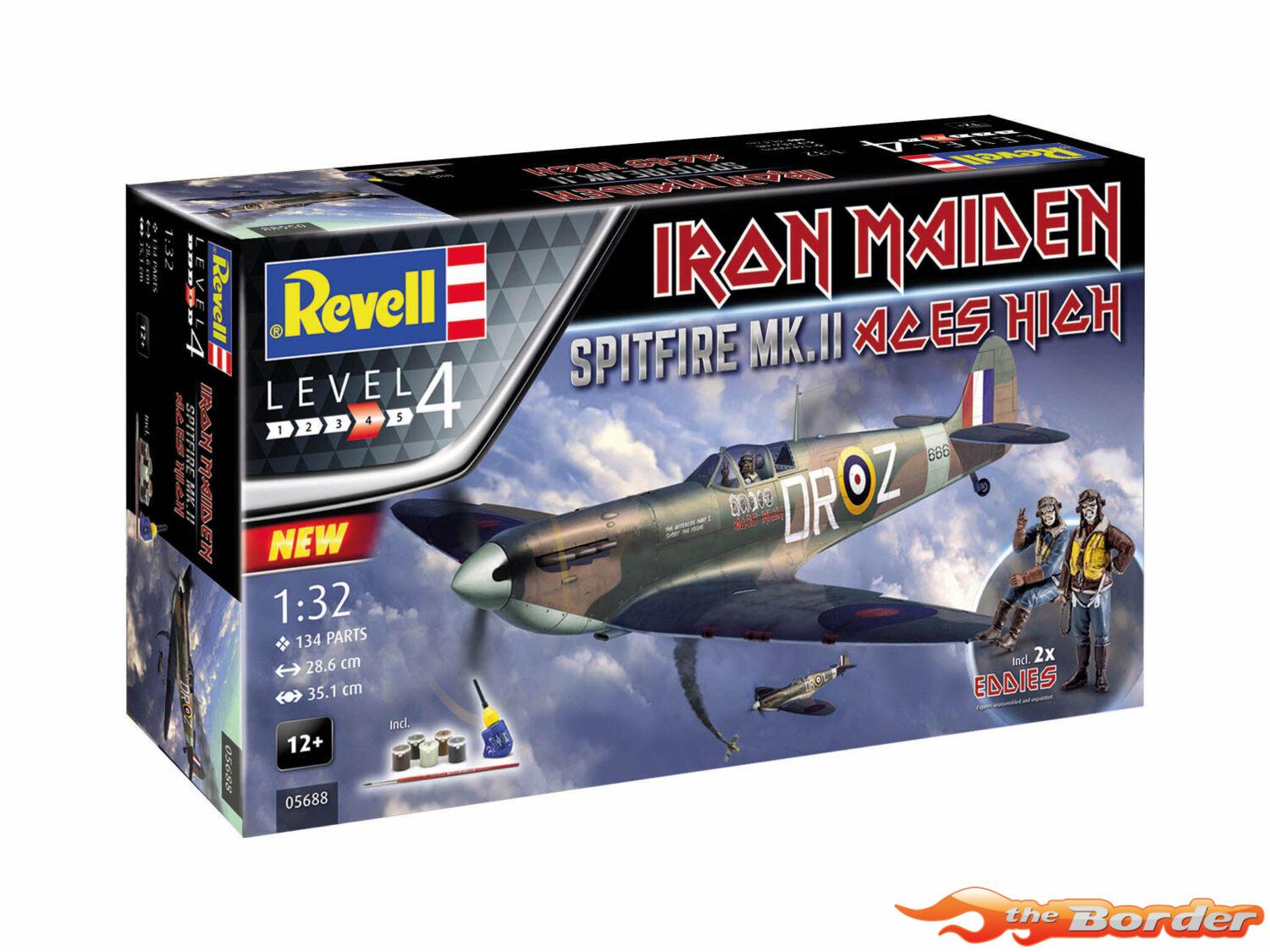 Revell Cadeauset Spitfire Mk.II "Aces High" Iron Maiden modelbouwpakket met basisaccessoires - Afbeelding 2