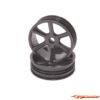 ContactRC JC 6 Spoke 2.2 2WD Front Black Wheel (2) - CAT/Cougar 2K CR894 - Afbeelding 3