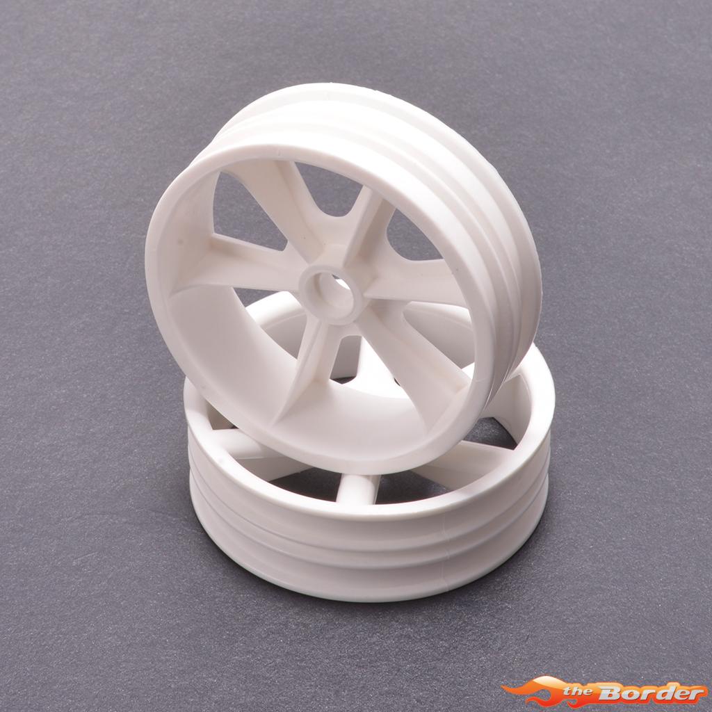 ContactRC JC 6 Spoke 2.2 2WD Front White Wheel (2) - CAT/Cougar 2K CR893 - Afbeelding 3