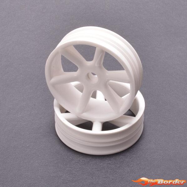 ContactRC JC 6 Spoke 2.2 2WD Front White Wheel (2) - CAT/Cougar 2K CR893
