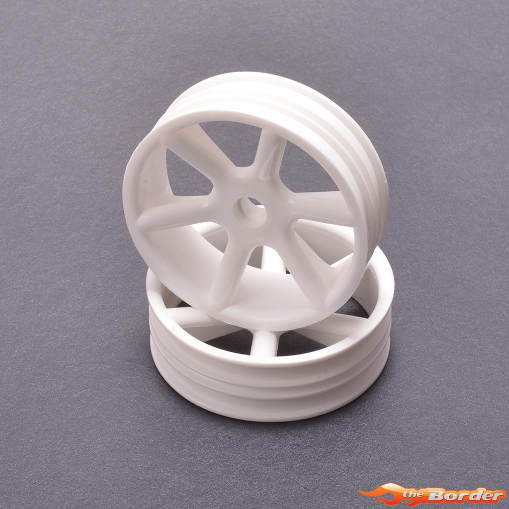 ContactRC JC 6 Spoke 2.2 2WD Front White Wheel (2) - CAT/Cougar 2K CR893