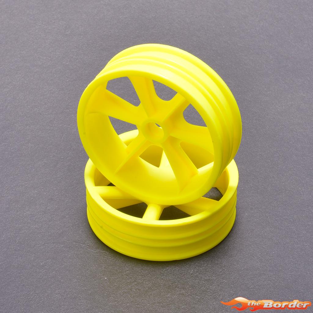 ContactRC JC 6 Spoke 2.2 2WD Front Yellow Wheel (2) - CAT/Cougar 2K CR895