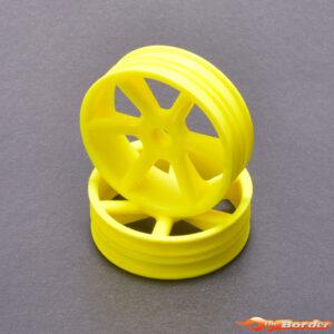 ContactRC JC 6 Spoke 2.2 2WD Front Yellow Wheel (2) - CAT/Cougar 2K CR895