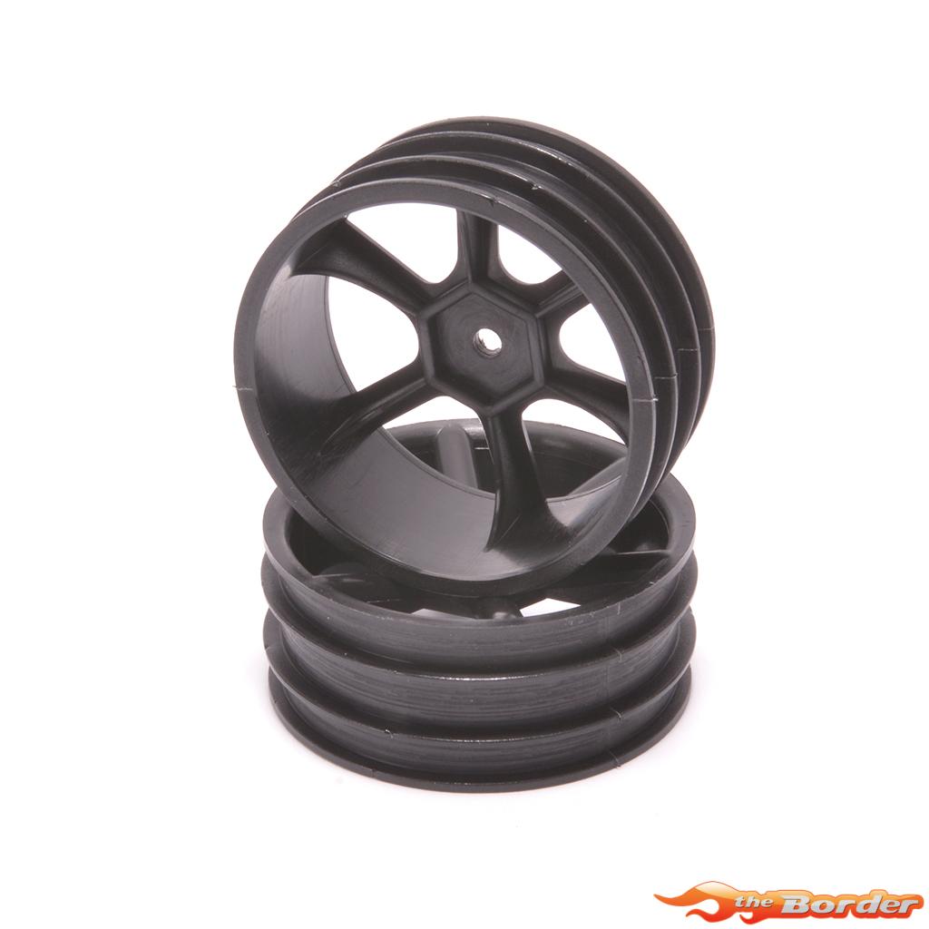 ContactRC JC 6 Spoke 2.2 4WD Front Black Wheel (2) - CAT/Cougar 2K CR891 - Afbeelding 3