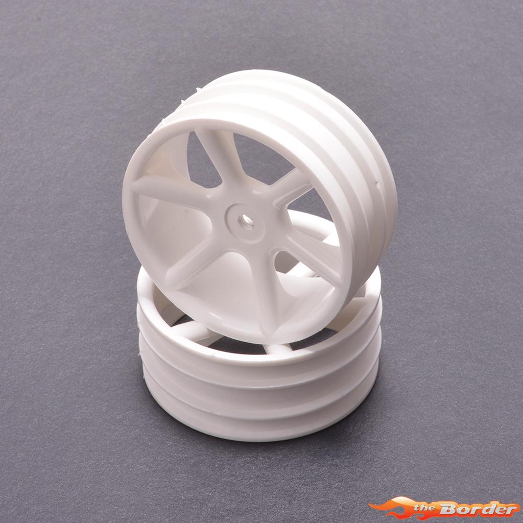ContactRC JC 6 Spoke 2.2 4WD Front White Wheel (2) - CAT/Cougar 2K CR890