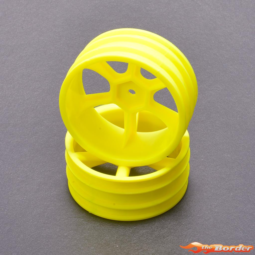 ContactRC JC 6 Spoke 2.2 4WD Front Yellow Wheel (2) - CAT/Cougar 2K CR892 - Afbeelding 3