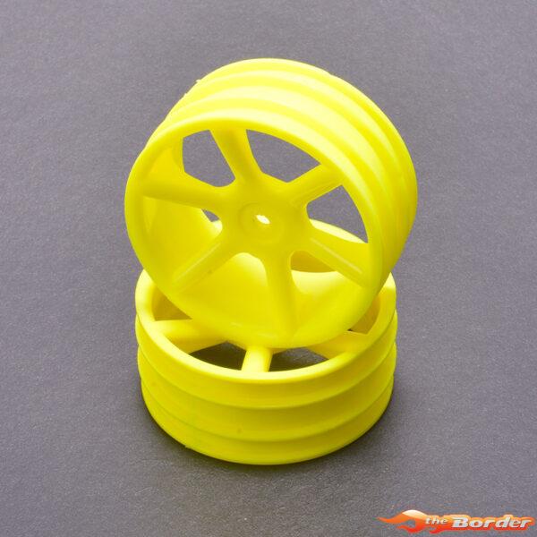 ContactRC JC 6 Spoke 2.2 4WD Front Yellow Wheel (2) - CAT/Cougar 2K CR892