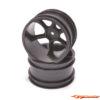 ContactRC JC 6 Spoke 2.2 Rear Black Wheel (2) - CAT/Cougar 2K CR888 - Afbeelding 3