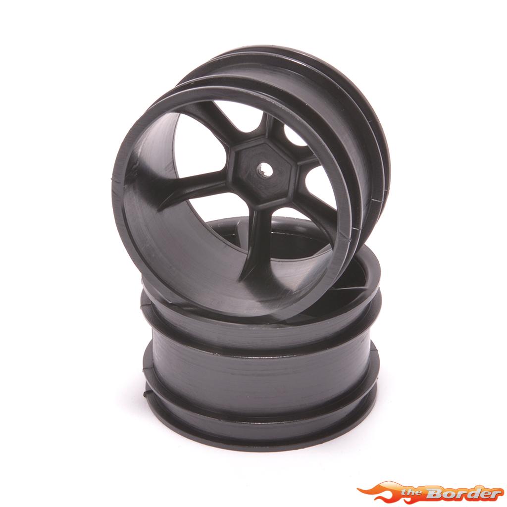 ContactRC JC 6 Spoke 2.2 Rear Black Wheel (2) - CAT/Cougar 2K CR888 - Afbeelding 3