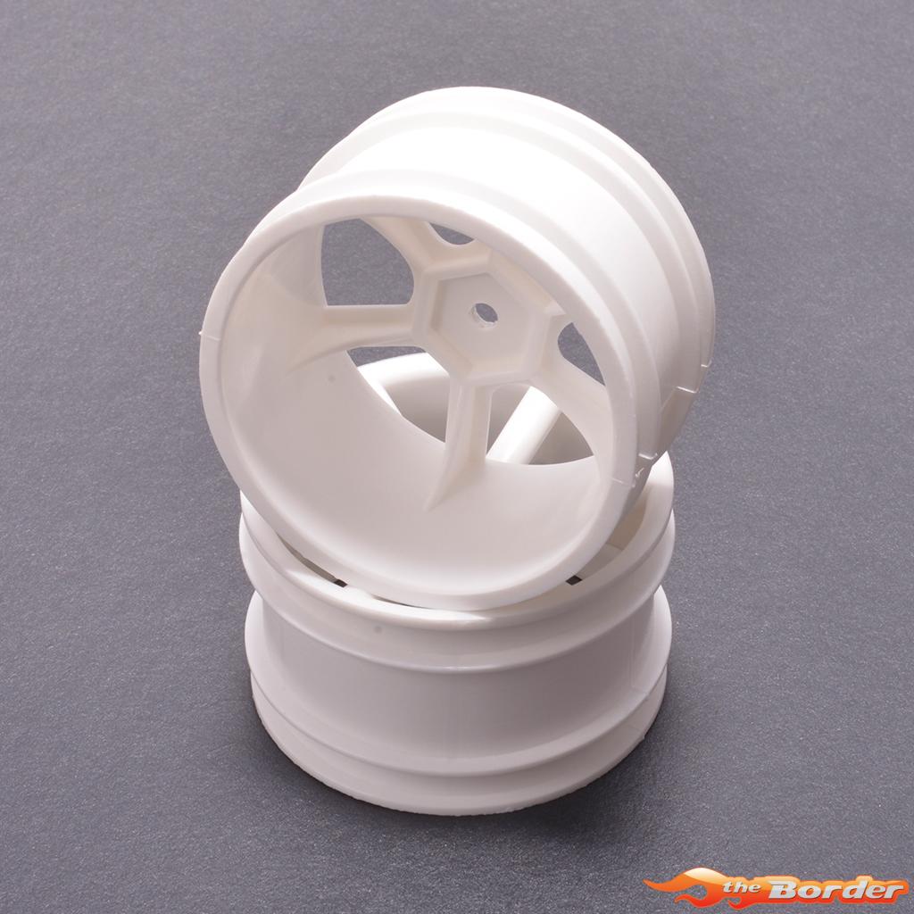 ContactRC JC 6 Spoke 2.2 Rear White Wheel (2) - CAT/Cougar 2K CR887