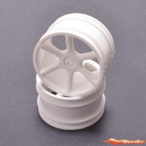 ContactRC JC 6 Spoke 2.2 Rear White Wheel (2) - CAT/Cougar 2K CR887