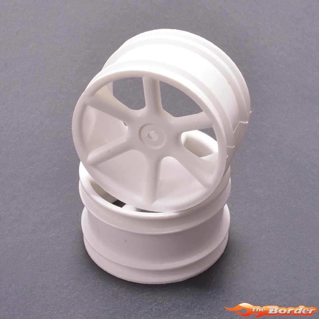 ContactRC JC 6 Spoke 2.2 Rear White Wheel (2) - CAT/Cougar 2K CR887