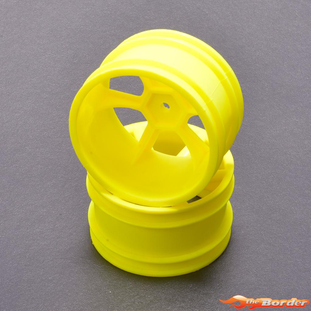 ContactRC JC 6 Spoke 2.2 Rear Yellow Wheel (2) - CAT/Cougar 2K CR889 - Afbeelding 3