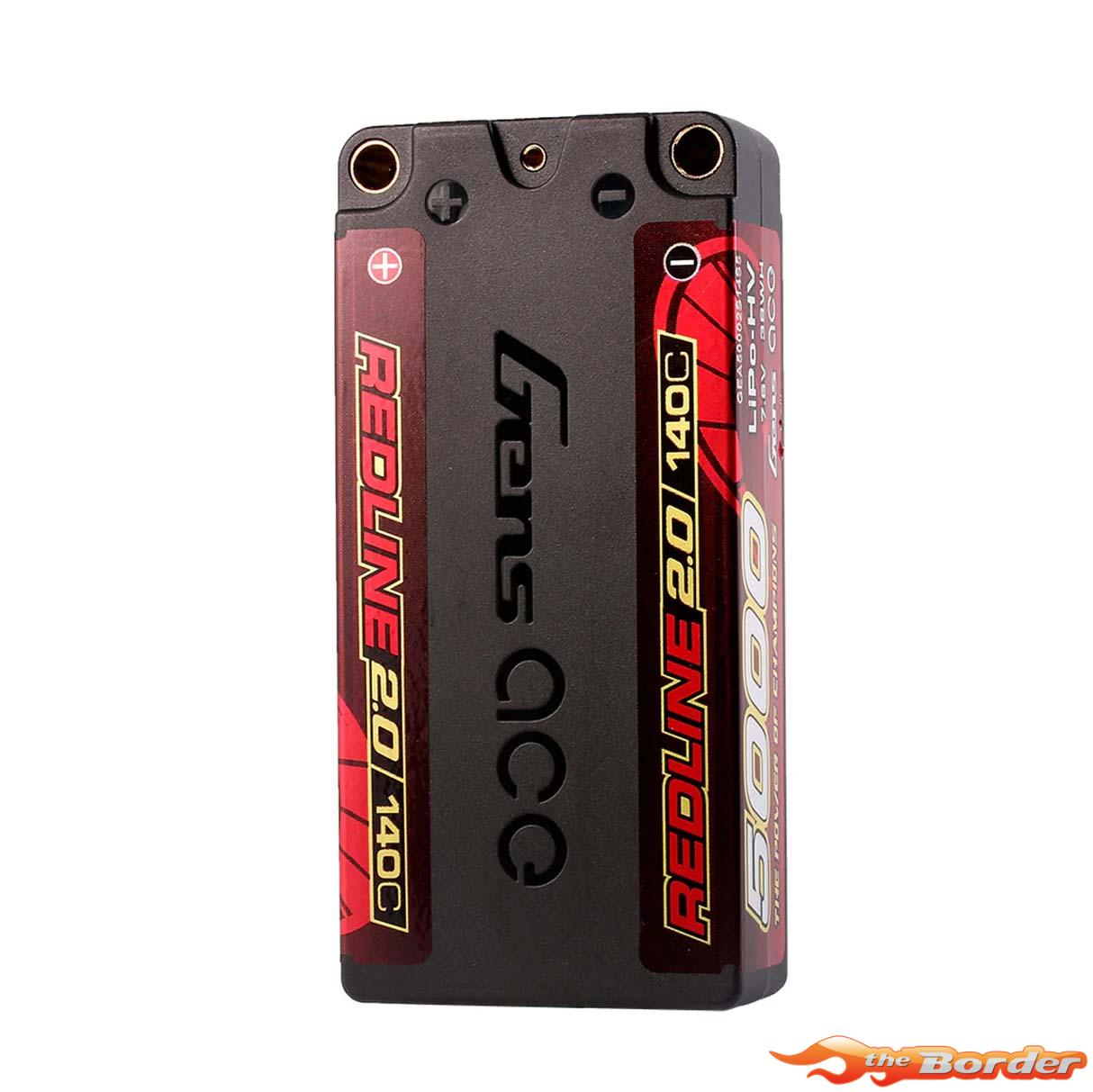 GensAce RedLine 2.0 Shorty 5000mAh HV 7.6V 2S1P 5mm Bullet 140C - Afbeelding 5
