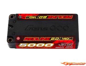 GensAce RedLine 2.0 Shorty 5000mAh HV 7.6V 2S1P 5mm Bullet 140C
