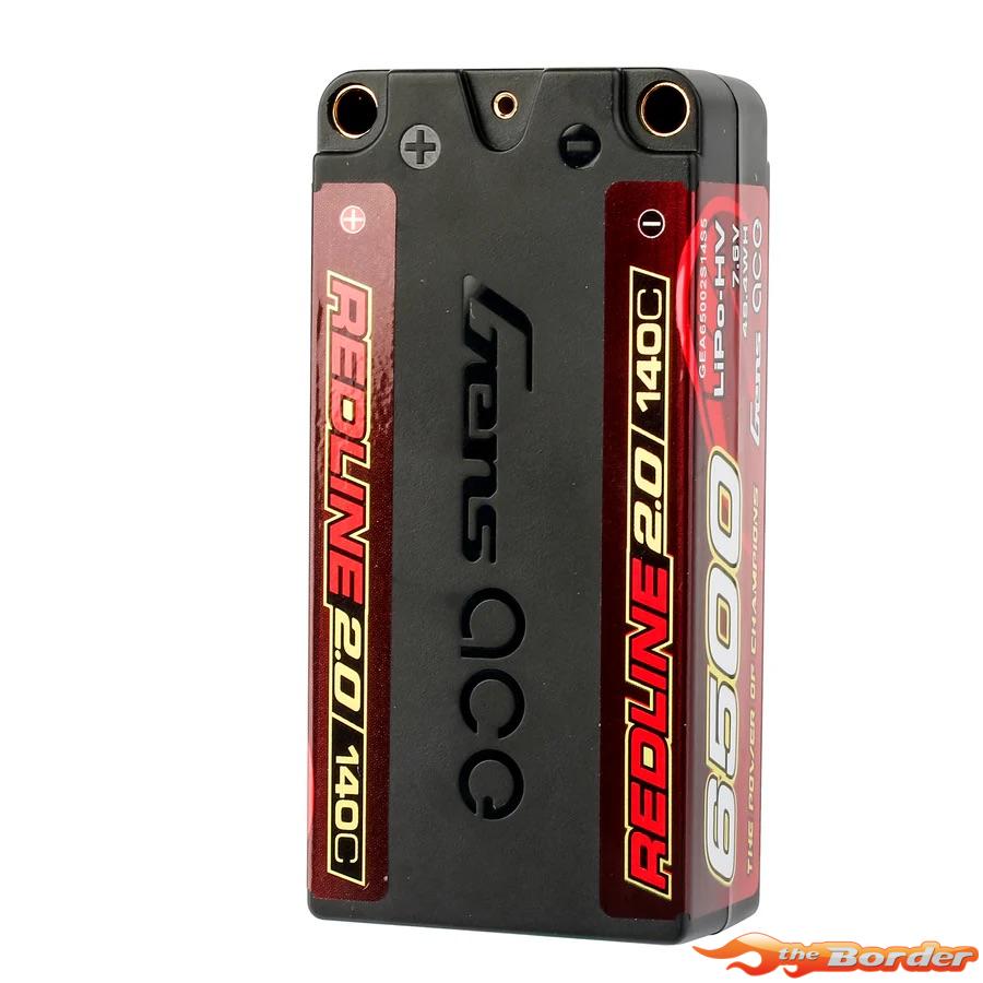 GensAce RedLine 2.0 Shorty 6500mAh HV 7.6V 2S1P 5mm Bullet 140C - Afbeelding 4