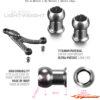 HUDY Titan Pivot Ball D=4.9 / S=5 / 3mm Hex (2) 990101