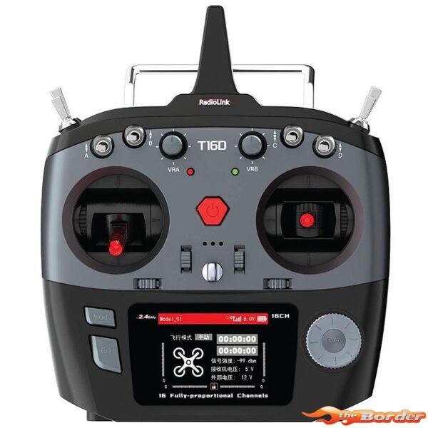 RadioLink T16D 16-Channel Stick Transmitter (Mode 1) with R16F Receiver
