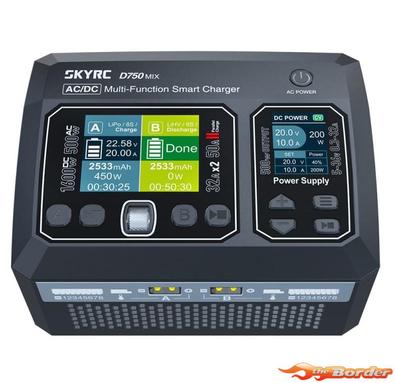 SkyRC D750 Mix Charger/Power Supply (AC 500W, DC 1600W) Duo Charger AC/DC 100201 - Afbeelding 8