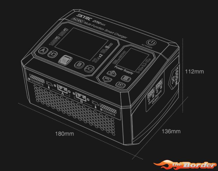 SkyRC D750 Mix Charger/Power Supply (AC 500W, DC 1600W) Duo Charger AC/DC 100201