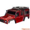 Traxxas Body Land Rover Red (Complete with plastic, Clipless) 8050-RED