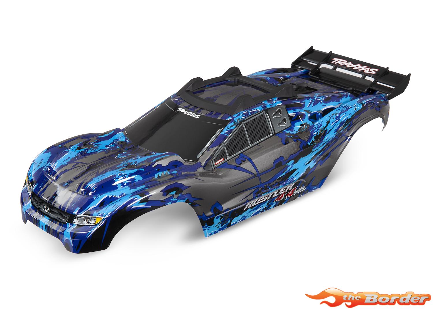 Traxxas Body Rustler 4X4 Vxl Blue/Silver Assembled Complete 6717X