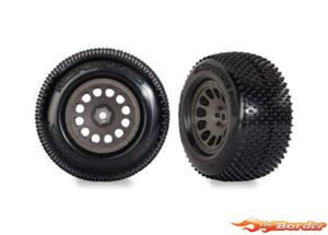 Traxxas Tires & Wheels (Charcoal Gray Wheels, Response Pro Tires) Mini XRT 10774-GRAY