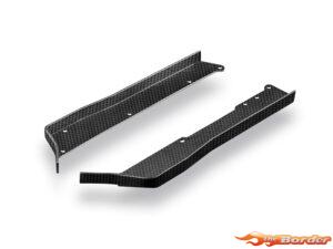 XRAY XB4 Carbon Fiber Chassis Side Guard L+R - Narrow Front - V2 361276