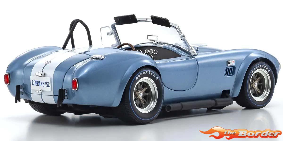 Kyosho 1/18 Shelby Cobra 427 S/C Spider 1962 Light Blue-White KS08047SBL - Afbeelding 3