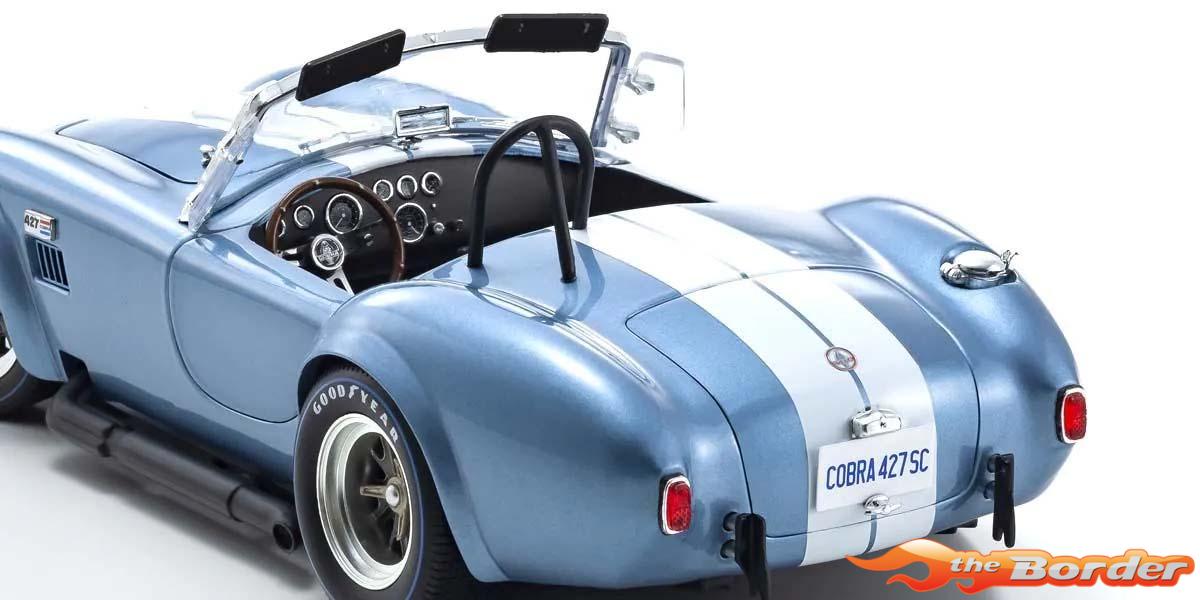 Kyosho 1/18 Shelby Cobra 427 S/C Spider 1962 Light Blue-White KS08047SBL - Afbeelding 5