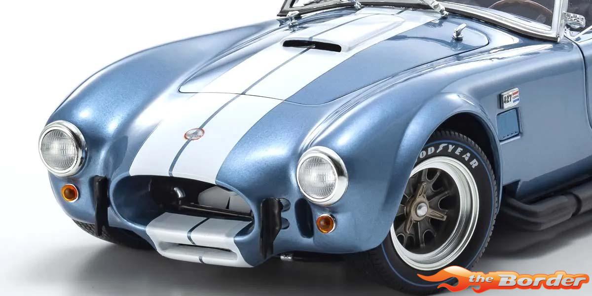 Kyosho 1/18 Shelby Cobra 427 S/C Spider 1962 Light Blue-White KS08047SBL - Afbeelding 6