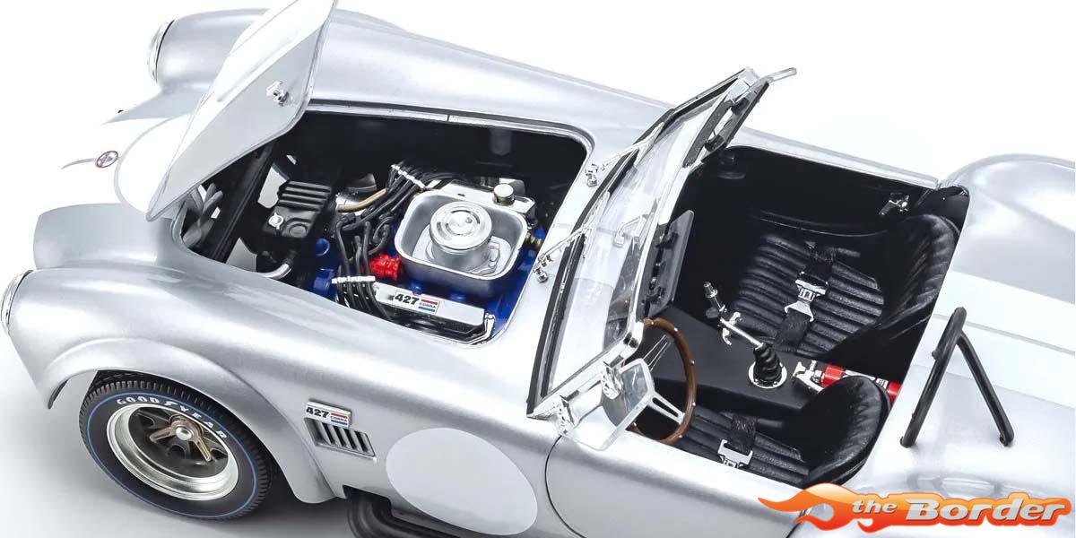 Kyosho 1/18 Shelby Cobra 427 S/C Spider 1962 Silver KS08047S - Afbeelding 7