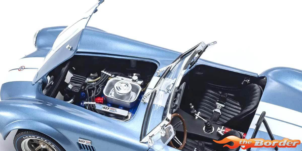 Kyosho 1/18 Shelby Cobra 427 S/C Spider 1962 Light Blue-White KS08047SBL - Afbeelding 8