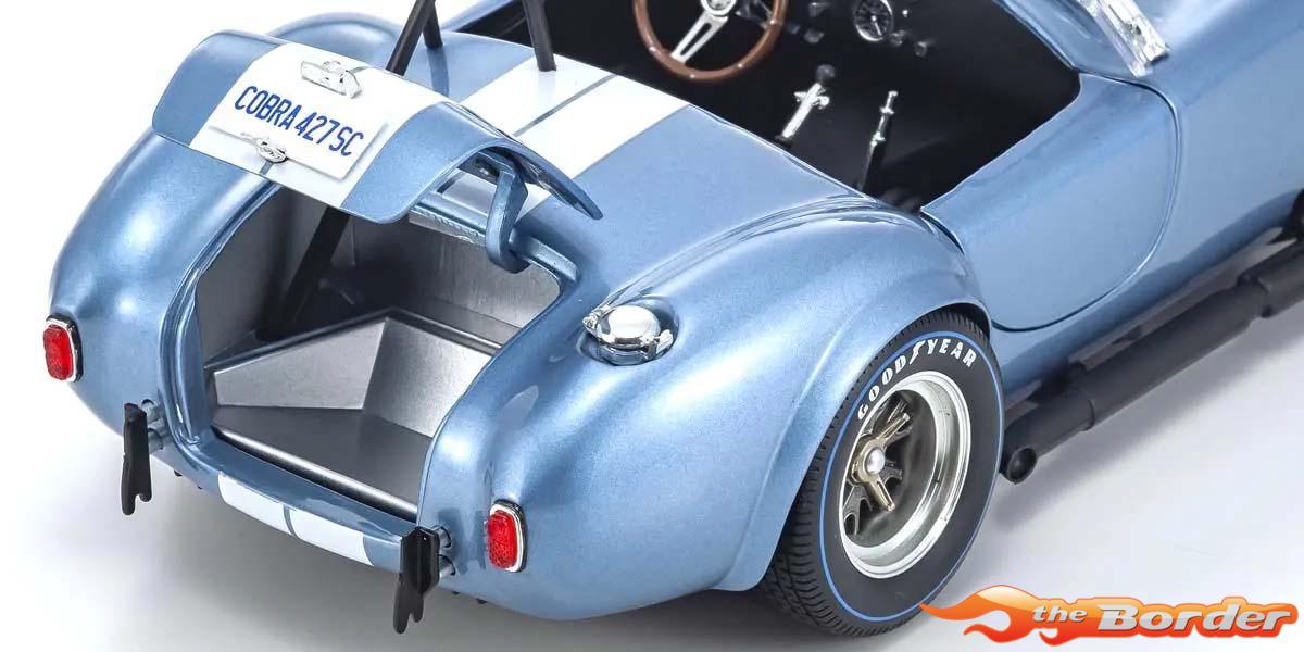Kyosho 1/18 Shelby Cobra 427 S/C Spider 1962 Light Blue-White KS08047SBL - Afbeelding 9