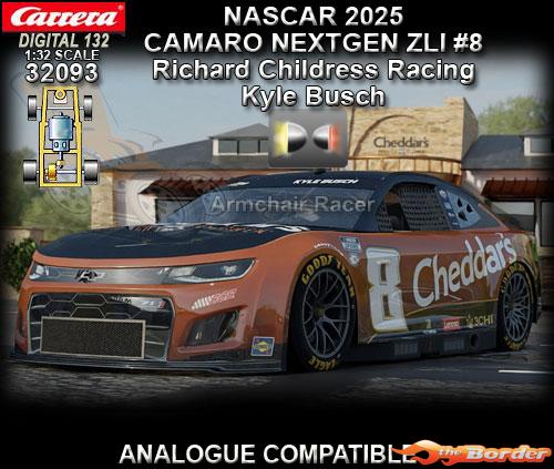 Carrera 132 Digital NASCAR Camaro NextGen ZL1 Richard Childress Racing #8 32093 - Afbeelding 2