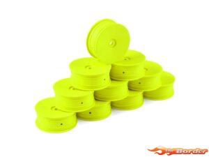 Hudy 1/10 Off-Road Wheel - 2WD – Front – Yellow (10) 803211-Y