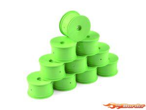 Hudy 1/10 Off-Road Wheel - 2WD/4WD – Rear – Green (10) 803241-G