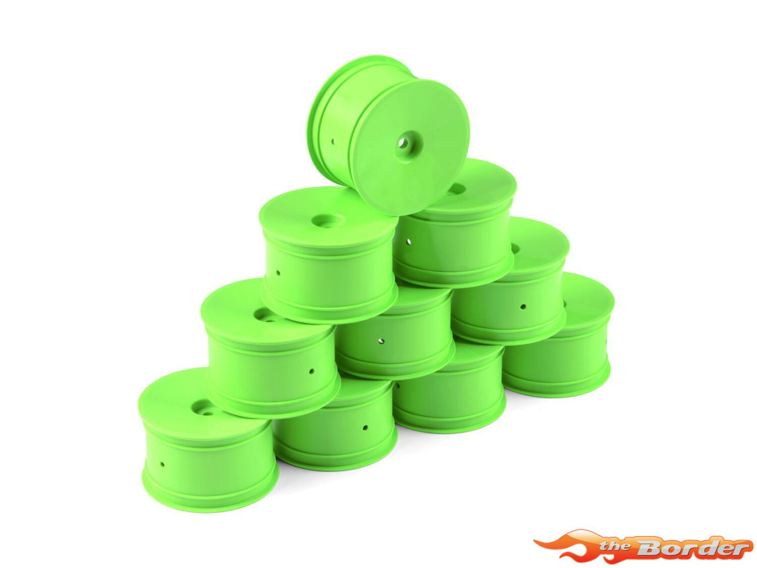 Hudy 1/10 Off-Road Wheel - 2WD/4WD – Rear – Green (10) 803241-G
