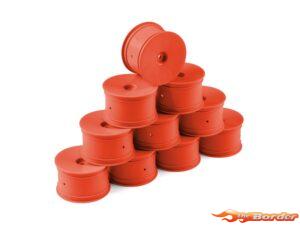 Hudy 1/10 Off-Road Wheel - 2WD/4WD – Rear – Orange (10) 803241-O