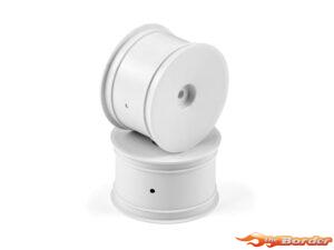 Hudy 1/10 Off-Road Wheel - 2WD/4WD – Rear – White (2) 803240