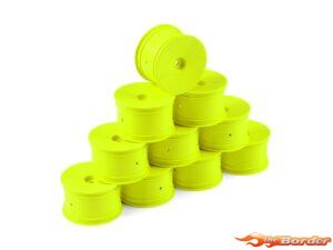 Hudy 1/10 Off-Road Wheel - 2WD/4WD – Rear – Yellow (10) 803241-Y