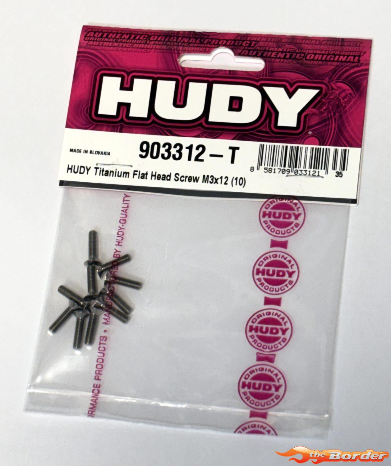 Hudy Titanium Flat Head Screw M3x12 (10) 903312-T