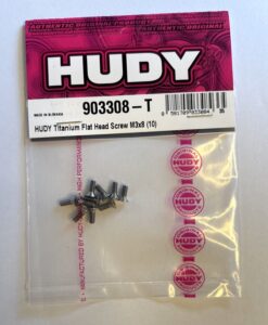 Hudy Titanium Flat Head Screw M3x8 (10) 903308-T
