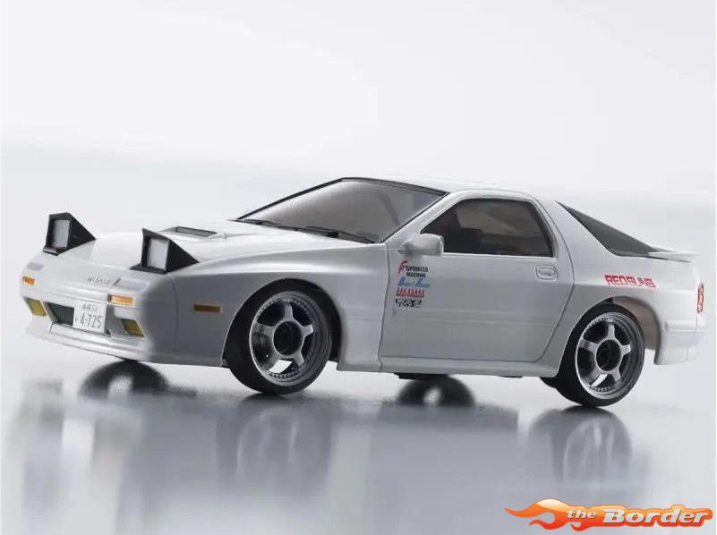 Kyosho First Mini-Z 1/28 Mazda Savanna RX-7 FC3S White Initial-D 66602A - Afbeelding 3